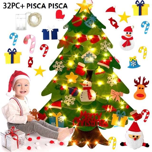 Árvore de Natal com 32 Peças + Pisca Pisca de Brinde