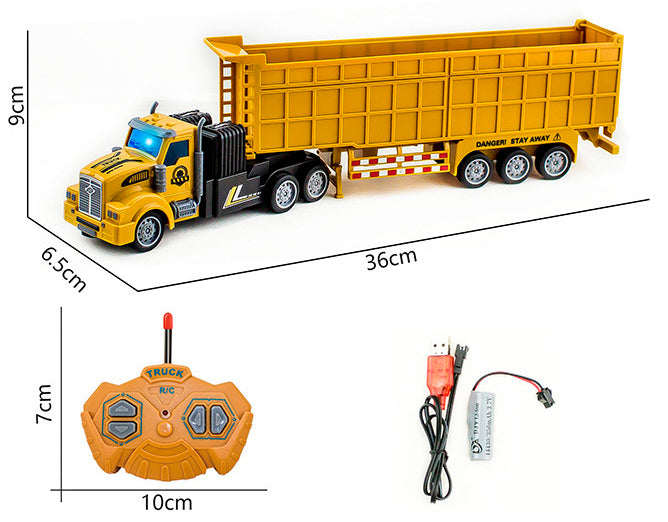 Carreta Caminhão Controle Remoto Rc Recarregável Escala 1/48 - Salanas