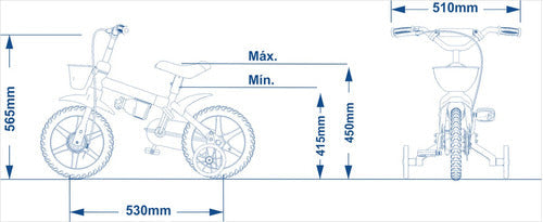 Bicicleta Bicicletinha Infantil Menino Nathor - Salanas® - Salanas