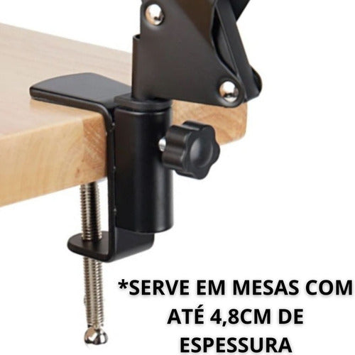 Braço Suporte Articulado Flexível De Mesa Celular Smartphone - Salanas® - Salanas