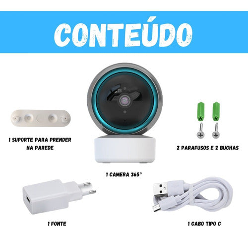 Câmera Inteligente Smart Wifi Alexa Tuya 1080p Smart Home - Salanas® - Salanas