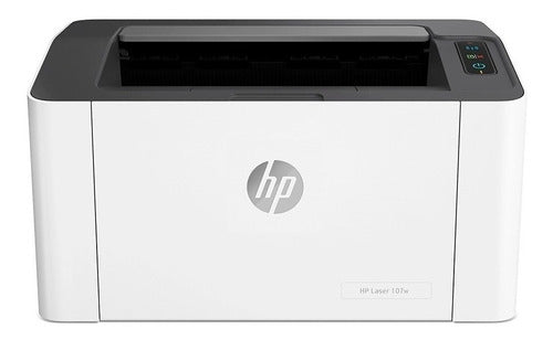 Impressora função única HP Laser 107w com wifi cinza e preta 110V - 127V - Salanas® - Salanas