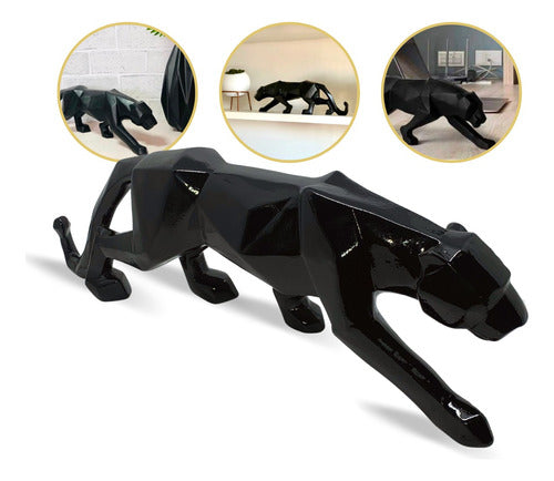 Pantera Negra Estatua Decoraçao Leopardo Escultura Premium - Salanas® - Salanas