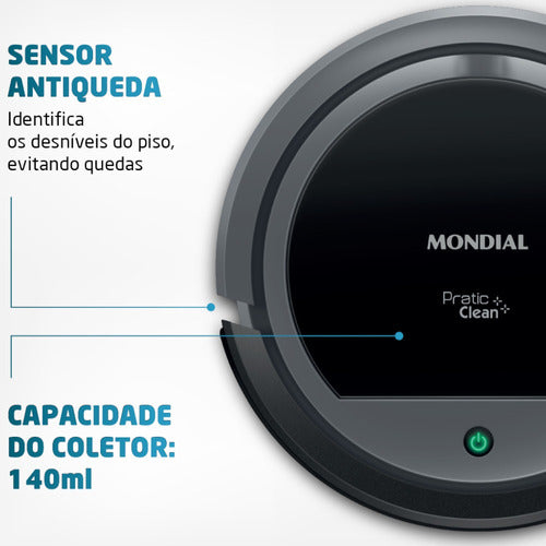 Robô Aspirador De Pó Pratic Clean - Rb-11 Mondial - Salanas® - Salanas