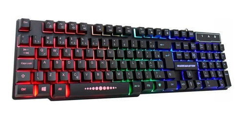 Teclado gamer K-Mex KM-5228 QWERTY RGB - Salanas® - Salanas