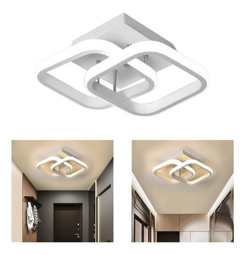 Luminária De Teto Led Para Banheiro Preta 24x20x12,5cm - Salanas® - Salanas