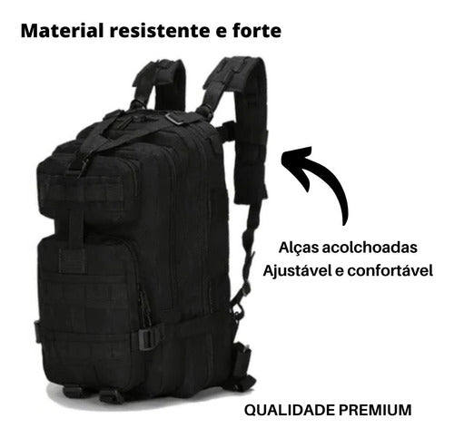 Mochila Tática Militar Impermeável Reforçada Grande 30L - Salanas® - Salanas