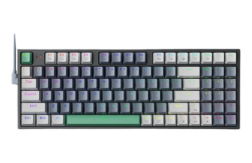 Teclado gamer Machenike K500-B94 QWERTY Machenike Brown cor cinza com luz RGB - Salanas® - Salanas