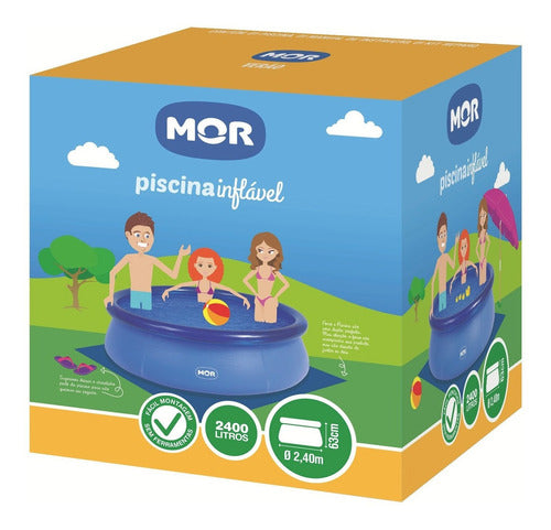 Piscina Inflável redonda Mor 001053 de 2.4m x 63cm 2400L - Salanas® - Salanas