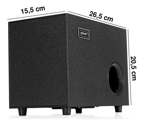 Caixa De Som Potente Soundbar Bluetooth Subwoofer Led Usb P2 - Salanas® - Salanas