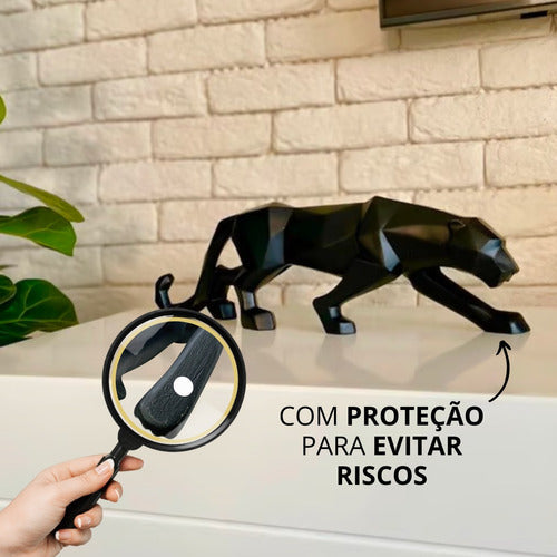 Pantera Negra Estatua Decoraçao Leopardo Escultura Premium - Salanas® - Salanas