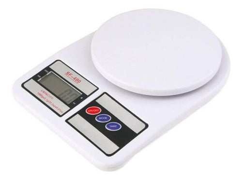 Balança de cozinha digital Electronic SF-400 pesa até 10kg branco - Salanas® - Salanas