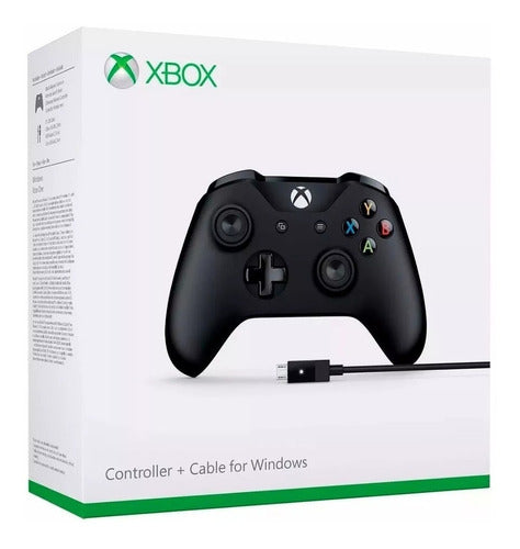 Controle joystick sem fio Microsoft Xbox Xbox One Controller + Cable for Windows preto - Salanas® - Salanas