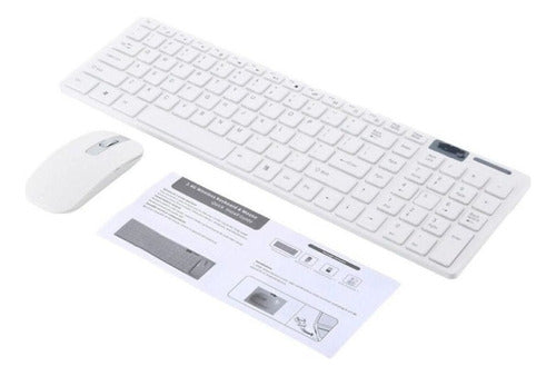 Kit Teclado E Mouse Sem Fio Wireless 2.4g + Capa Anti Poeira - Salanas® - Salanas