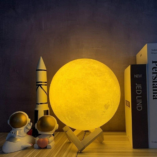 Luminária Lua Cheia 3d Abajur Mesa Portatil Decoração Quarto - Salanas® - Salanas