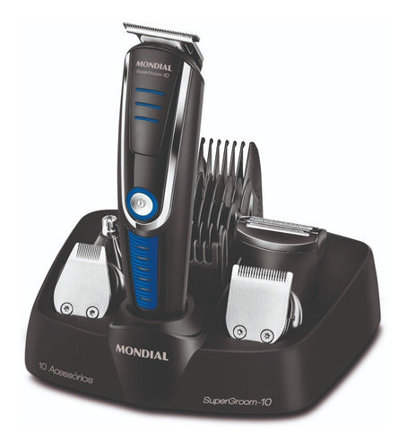 Barbeador e cortador de cabelo Mondial Super Grooming BG-03 110V/220V - Salanas® - Salanas