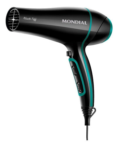 Secador de cabelo Mondial Black Tiff SCN-16 preto/azul 127V - Salanas® - Salanas