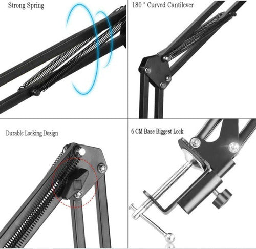 Braço Suporte Articulado Flexível De Mesa Celular Smartphone - Salanas® - Salanas