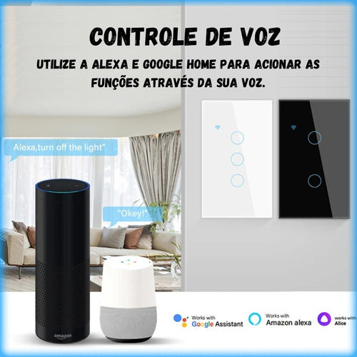 Interruptor Inteligente Wi-fi 2 Botões Alexa Google Home App - Salanas® - Salanas