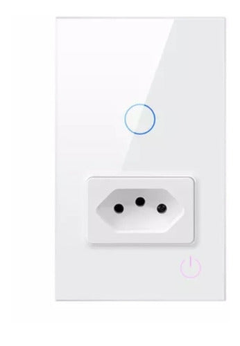 Interruptor Wifi 1 Botão + Tomada Casa Inteligente Voz Alexa - Salanas® - Salanas