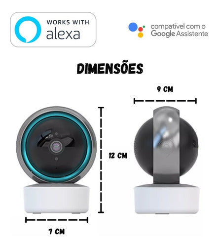 Câmera Inteligente Smart Wifi Alexa Tuya 1080p Smart Home - Salanas® - Salanas