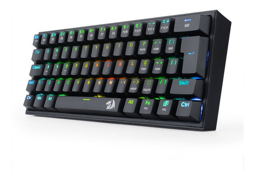 Teclado gamer Redragon Fizz K617 QWERTY Redragon Brown RGB - Salanas® - Salanas