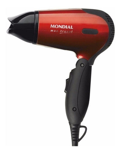 Secador de cabelo Mondial Max Travel SC-10 vermelho e preto 110V/220V - Salanas® - Salanas