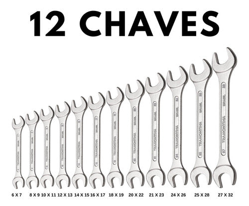 Jogo Chave Fixa 12 Peças 6mm A 32mm - Tramontina - Salanas® - Salanas