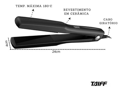 Secador De Cabelo Taiff 2000w + Prancha Taiff Ceramic Bivolt - Salanas® - Salanas