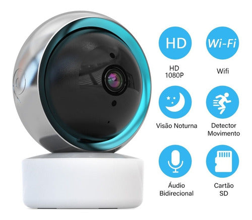 Câmera Inteligente Smart Wifi Alexa Tuya 1080p Smart Home - Salanas® - Salanas