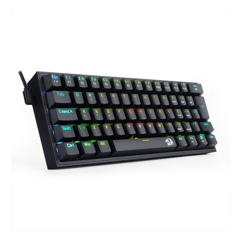 Teclado gamer Redragon Fizz K617 QWERTY Redragon Brown RGB - Salanas® - Salanas