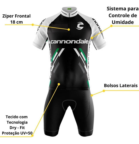 Conjunto Ciclismo Bermuda e Camisa Cannondale - Salanas® - Salanas