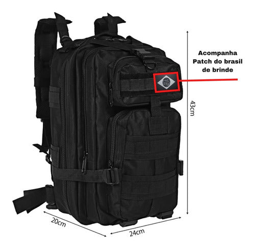 Mochila Tática Militar Impermeável Reforçada Grande 30L - Salanas® - Salanas