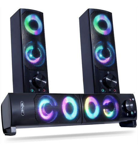 Caixa Som Gamer Soundbar Led Rgb Note Pc Note Xbox Tv P2 Usb - Salanas® - Salanas