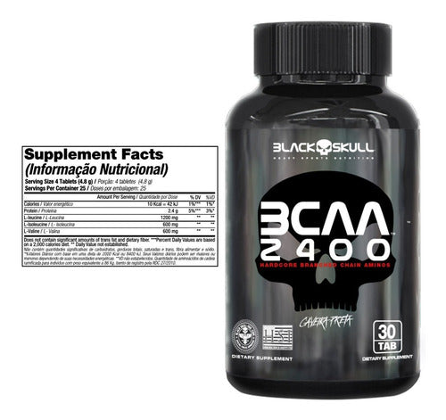 Mass Gainer 3kg + Bcaa + Creatina + Shaker - Black Skull - Salanas® - Salanas