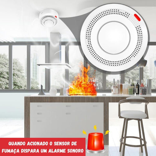 Detector Inteligente De Fumaça Wifi Alarme Sonoro Incendio - Salanas® - Salanas