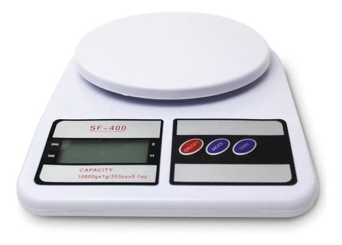 Balança de cozinha digital Electronic SF-400 pesa até 10kg branco - Salanas® - Salanas