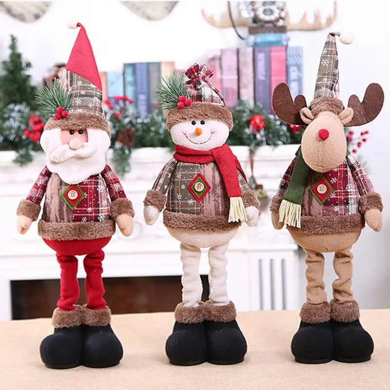 Bonecos Papai Noel Boneco de Neve e Rena Decoração de Natal