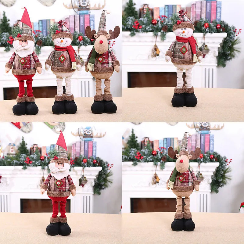 Bonecos Papai Noel Boneco de Neve e Rena Decoração de Natal