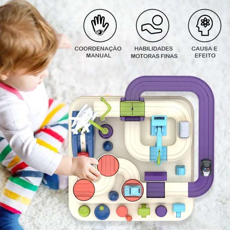 Brinquedo Educativo Trilho de Trem + 4 Peças