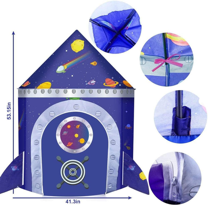 SpaceLand - Tenda Espaçosa e Portátil para Crianças com Design de Tipi para Brincadeiras, Exploração e Diversão - Salanas