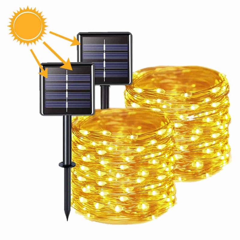 Pisca Pisca Natal Solar com 8 Modos de Iluminação - Tazzi