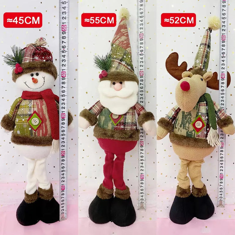 Bonecos Papai Noel Boneco de Neve e Rena Decoração de Natal