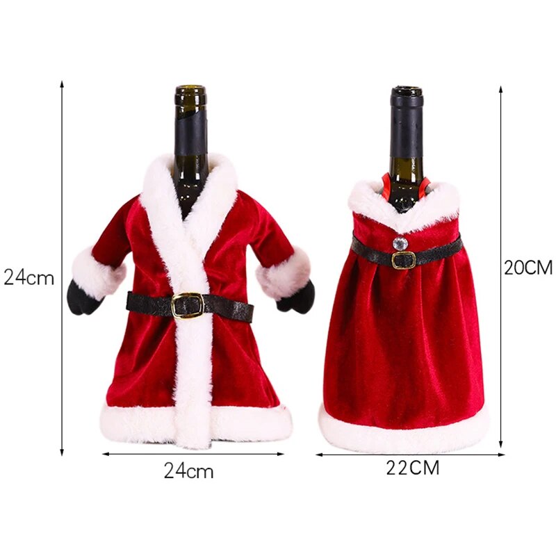 Capa de Vinho Presente Decoração de Natal 2 Peças