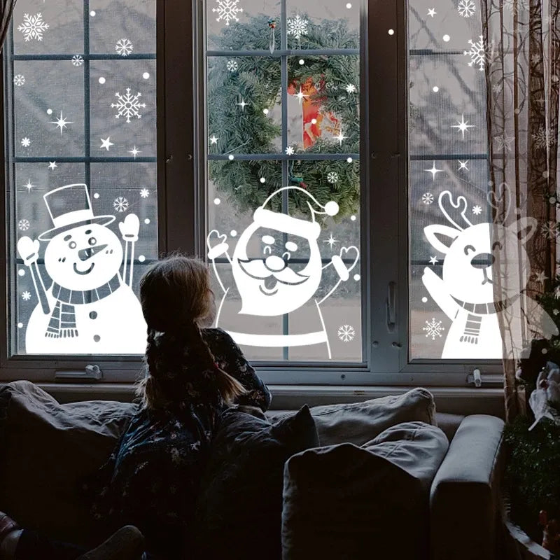 Conjunto Adesivos Decoração de Natal para Janelas 3 Peças