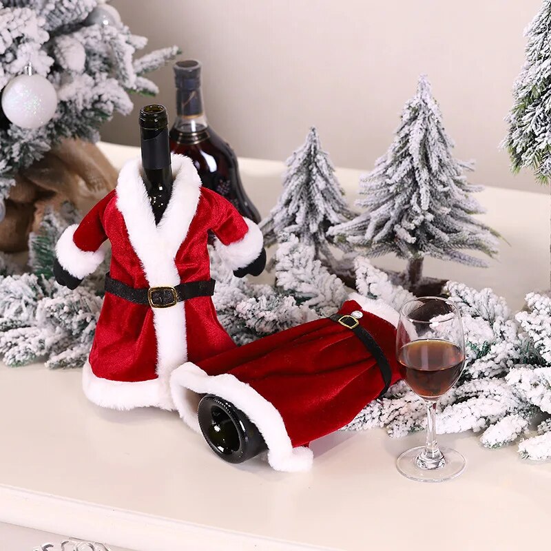 Capa de Vinho Presente Decoração de Natal 2 Peças