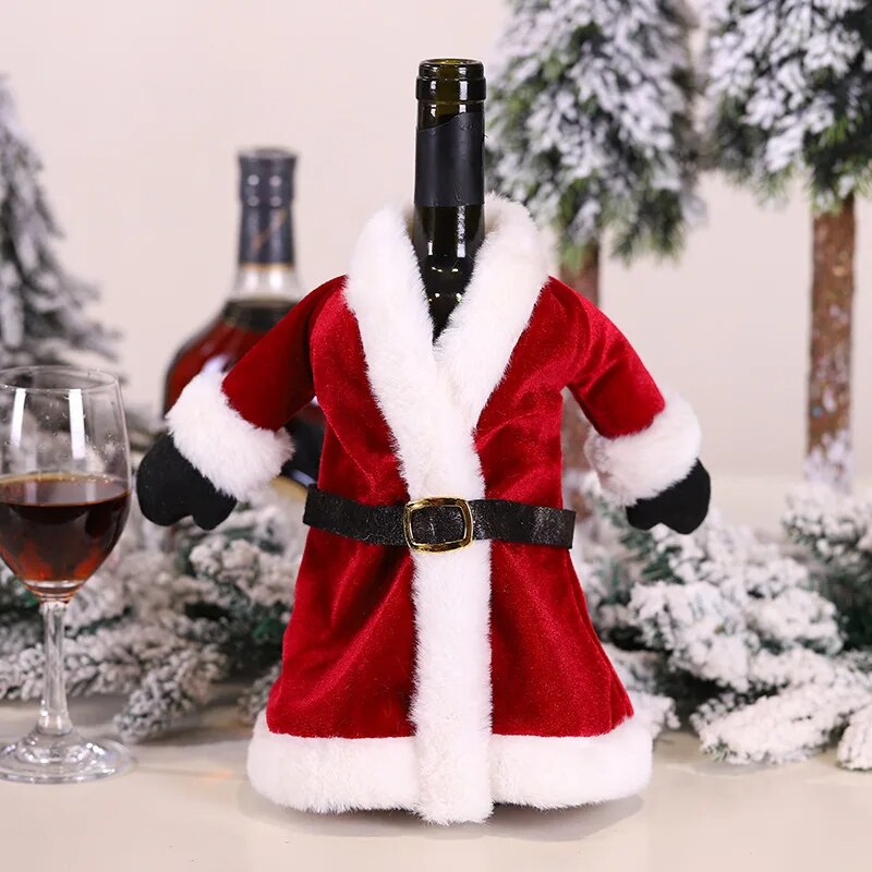 Capa de Vinho Presente Decoração de Natal 2 Peças