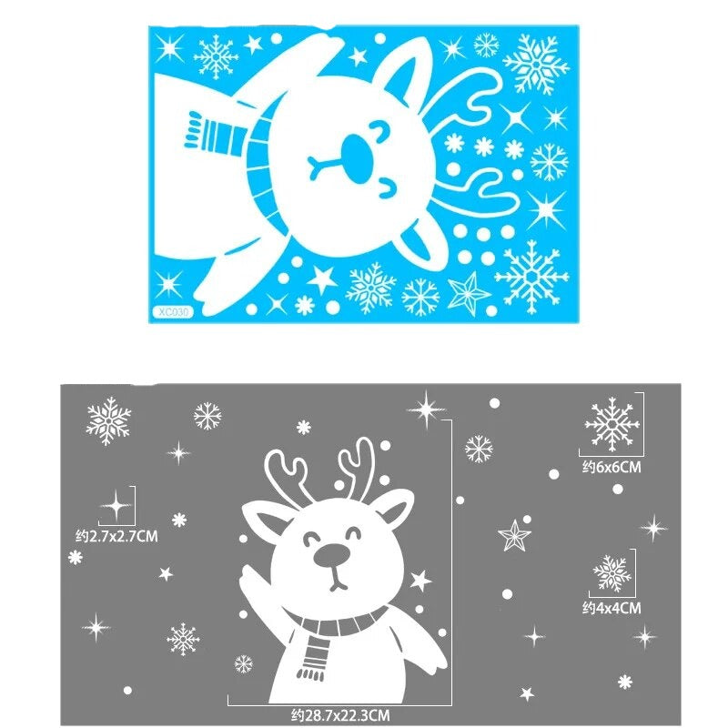 Conjunto Adesivos Decoração de Natal para Janelas 3 Peças
