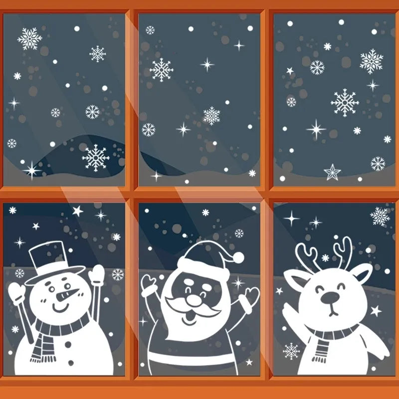 Conjunto Adesivos Decoração de Natal para Janelas 3 Peças