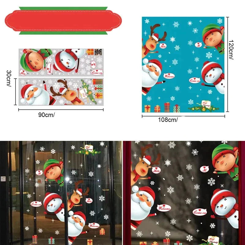 Adesivos para Janelas e Vidros Decoração de Natal